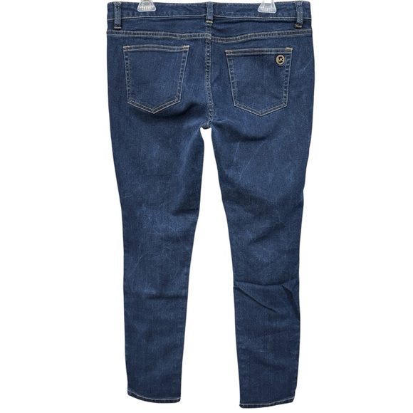 👖 Michael Kors Womens 10 Skinny Jeans Dark Wash Stretch Mid Rise Denim Pants - Picture 2 of 7